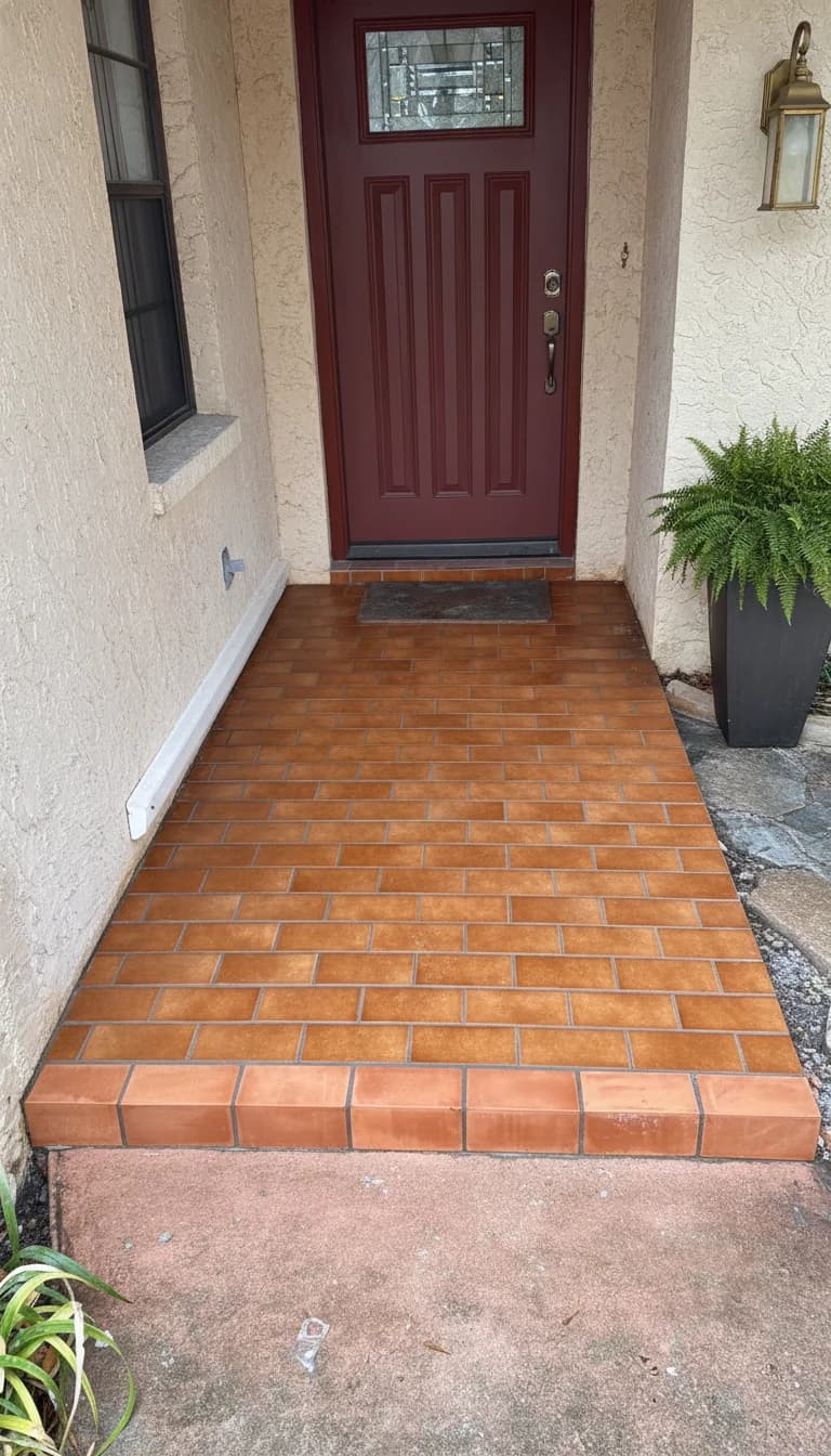 Worn and damaged floor in a Florida home ready for replacement